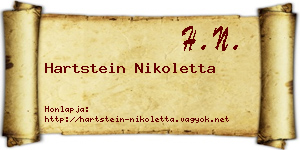 Hartstein Nikoletta névjegykártya